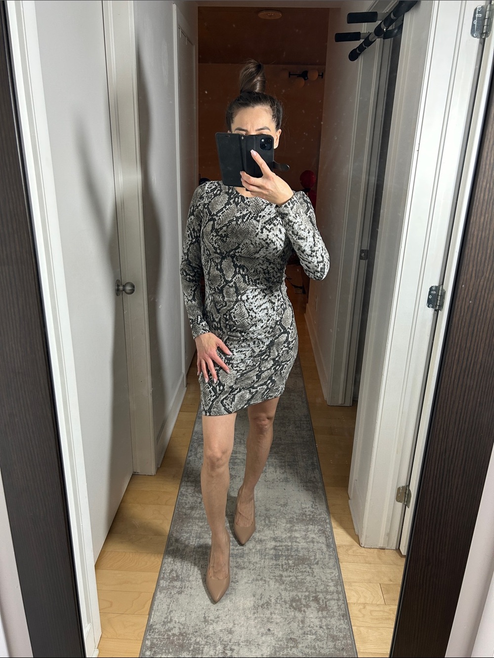 Dynamite snake print mini dress